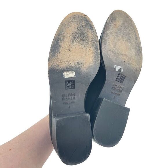 Eileen Fisher Vero Cuoio Women's Black Suede Leather Boots Size 9 - Picture 4 of 10